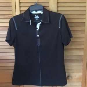 Cutter and Buck CB DryTec  Black Golf shirt